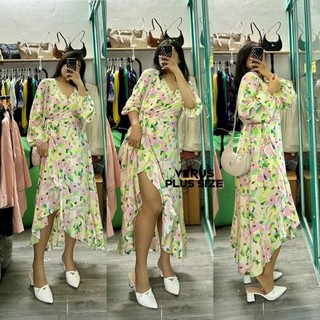 [virusplussize]ĐẦM Midi Wrap Primark xuất xịn bigsize