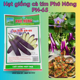 Hạt giống Cà Tím Phú Nông pn-65 hạt giống chắc khỏe, tỉ lệ nẩy mầm cao (Vườn Sài Gòn)