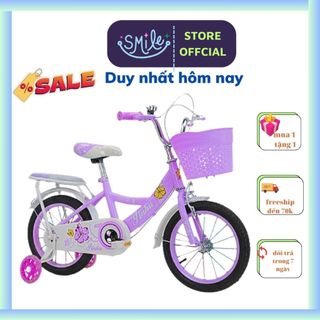 Xe đạp bé gái loại 14 inch cho bé từ 4-7 tuổi