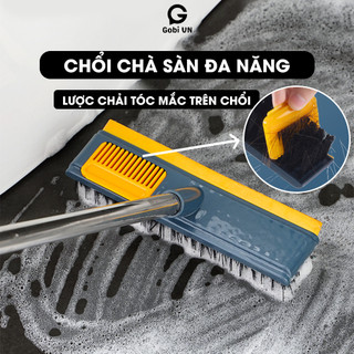 Cây Chà Sàn Nhà Tắm Thiết Kế Đầu Gạt Nước Và Đầu Chổi, Chổi Chà Sàn Đa Năng Loại Bỏ Mọi Vết Bẩn GOBI VN
