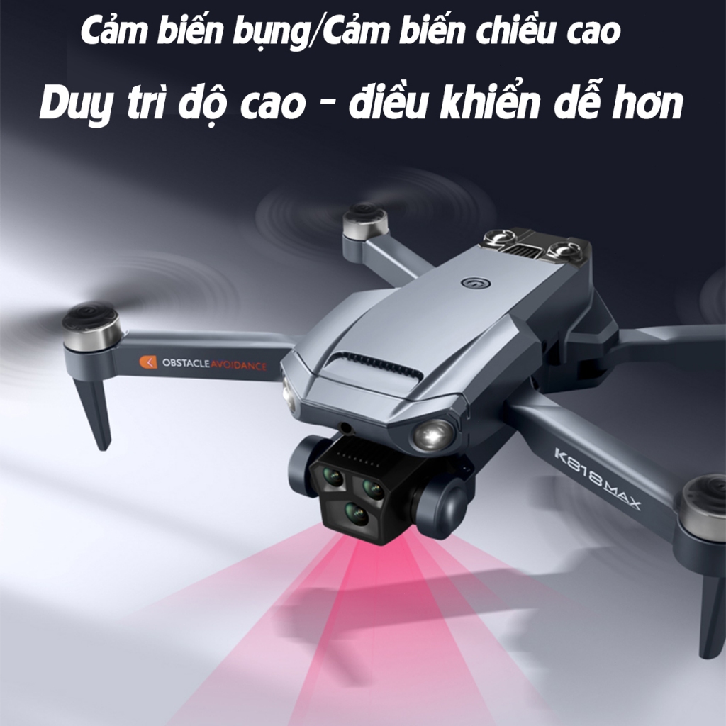 Camera trên không HD K818MAX, UAV không chổi than, Định vị dòng chảy quang học, Tránh chướng ngại vật, Máy bay trên khôn | BigBuy360 - bigbuy360.vn