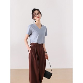 Áo thun 100% Cotton Cổ TIM NHIỀU MÀU  sản xuất tại Vietnam Sang Mịn thoáng khí, thấm hút mồ hôi Classy