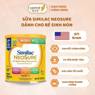 Sữa similac neosure dành cho bé sinh non, sinh thiếu tháng hoặc nhẹ cân từ 0-12 tháng 371g