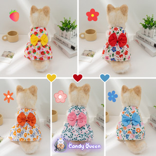 Váy Công Chúa Hoa Cho Chó Mèo Thú Cưng Nhiều Màu Sắc Dễ Thương Có Nơ
