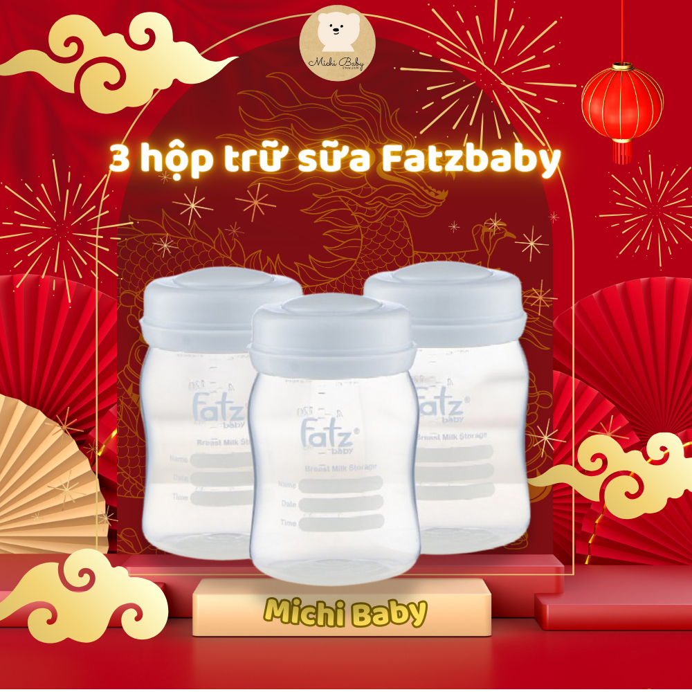 Bộ 3 bình trữ sữa 150ml Fatz baby chính hãng tiện lợi MC123