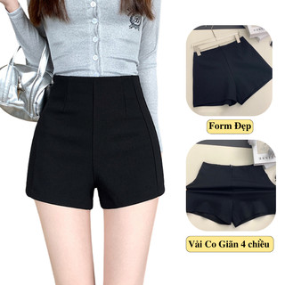 Quần Short Dance Nữ Madela Lưng Cao Co Dãn,Quần Đùi Lưng Cao Cạp Khoá Sau Ôm Eo Tôn Dáng Cho Nữ