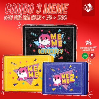Bài meme 546 lá cao cấp giấy cứng chống nước top boardgame