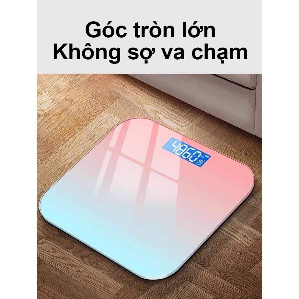OOKAS Cân Điện Tửsức khỏe Màn Hình Led Kính Cường Lực Bền Bỉ Cân Gia Đình Trọng Lượng Tối Đa 150Kg