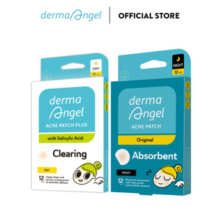  Combo Dán Mụn Day Plus  Salicylic Acid  & Night Derma Angel 12 Miếng x 2 