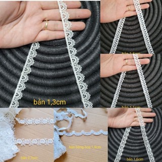 (GIÁ 5M,cắt dây dài) Ren chỉ trang trí viền bản nhỏ dưới 2cm HÌNH VÀ VIDEO SHOP TỰ CHỤP