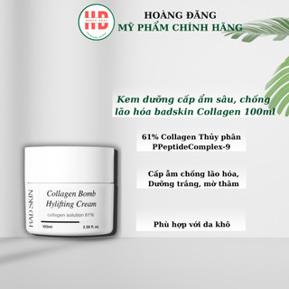 (#Badskin) Kem dưỡng cấp ẩm, chống lão hóa Collagen Peptide Badskin Bomb Hylifting cream