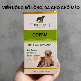 Viên kích thích mọc lông, giảm dụng lông ở chó mèo Dr. Petz Oderm