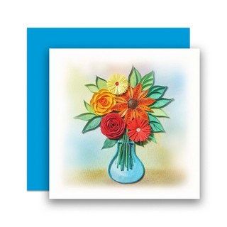 Thiệp Handmade, Thiệp Giấy Xoắn (Quilling Cards) - Thiệp Sinh Nhật, Tình Yêu, Chúc Mừng - FLOW 15x15cm