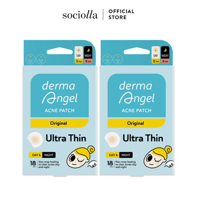 Combo 2 Miếng Dán Mụn Hút Mụn, Gom Cồi Hiệu Quả Derma Angel Dùng Cả Ngày Mix 18pcs