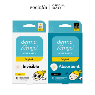 Combo dán mụn day & night derma angel 12 miếng x 2