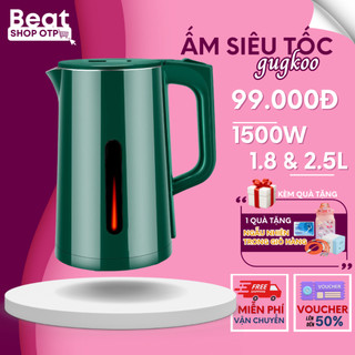 Ấm Siêu Tốc Đun Nước Gugkoo Dung Tích 2.5 Lít Công Suất Cao 1500W Bình Siêu Tốc 2 Lớp Cách Nhiệt Tự Ngắt Khi Sôi