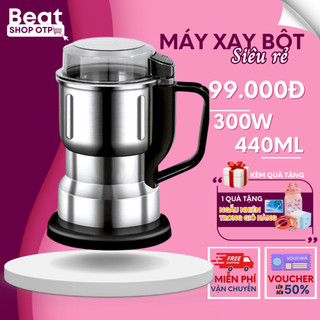 Máy Xay Bột Khô Siêu Mịn Công Suất 300W 8 Lưỡi Dao Đa Năng - Dụng Cụ Nghiền Đồ Khô, Hạt Cà Phê, Ngũ Cốc, Gia Vị