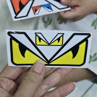 Tem logo mắt fendi size 4x8.5cm dán trang trí xe máy