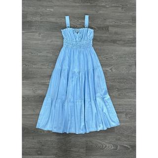 Đầm HO Xanh 2 Dây Buộc Ngực KAMI