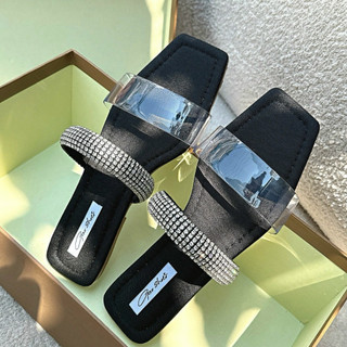 Dép nữ hai quai bệt xoàn - dép kẹp xỏ ngón quai đính đá xoàn sang trọng cao cấp đế mềm 027