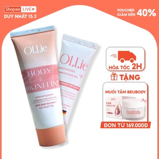  Kem tẩy lông OLLIE , tẩy lông vùng kín, nách, tay, chân, triệt lông an toàn không đau rát 50ml