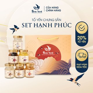 Set 6 hũ yến sào chưng sẵn mix 12 vị Khánh Hòa thượng hạng 20%, hương vị tự nhiên tiệt trùng loại bỏ vi khuẩn Sen Nest