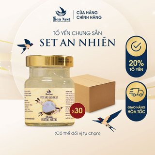 Set 30 hũ yến sào chưng sẵn mix 12 vị Khánh Hòa thượng hạng 20%, hương vị tự nhiên tiệt trùng loại bỏ vi khuẩn Sen Nest