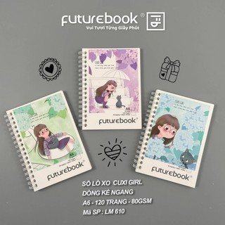 Sổ tay mini A6 dòng kẻ ngang FUTUREBOOK HÀ NỘI định lượng 80gsm 120trang (cả bìa) CUXI-HAPPY-APOLLO-DINOSAU-FOREST
