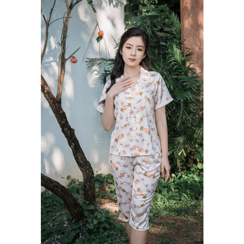 Đồ Bộ Mặc Nhà WINNY Kiểu Tay Cộc Quần Ngố - 2MNSA22109N