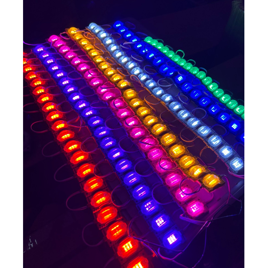 Led mắt trâu, dây đèn led ô tô 20 mắt, led mắt lồi hắt sáng ga lăng, gầm xe điện 12v/24v 20 mắt