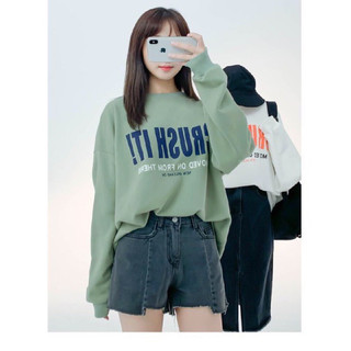 Áo dài tay in chữ crush siêu đẹp