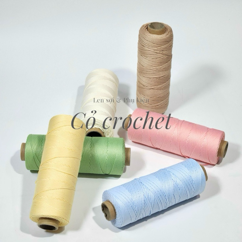 Sợi Dệt Trơn Craft Yarn VN 2mm Bền Đẹp Làm Túi Nón Giày