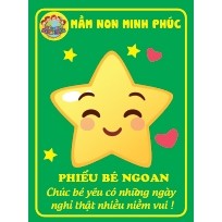 Bé ngoan in tên trường