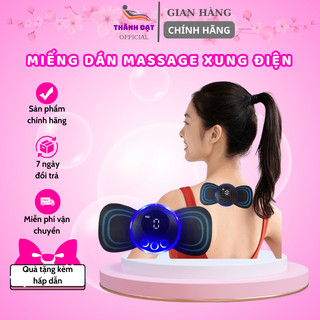 💕 Miếng Dán Massage Xung Điện EMS Tích Hợp 6 Chế Độ, Giảm Nhức Mỏi Cổ Vai Gáy Hiệu Quả, Thư Giãn Cơ