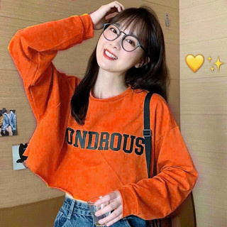 Áo thun nữ tay dài croptop WONDROUS