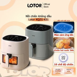 Nồi chiên không dầu Lotor có cửa nhìn quan sát quay nướng, công nghệ tích hợp hiện đại cho món ăn ngon đẹp như đầu bếp