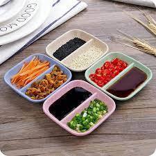 Chén bát đựng gia vị 2 ngăn đĩa đựng nước chấm, chén dĩa đựng nước chấm 2 ngăn