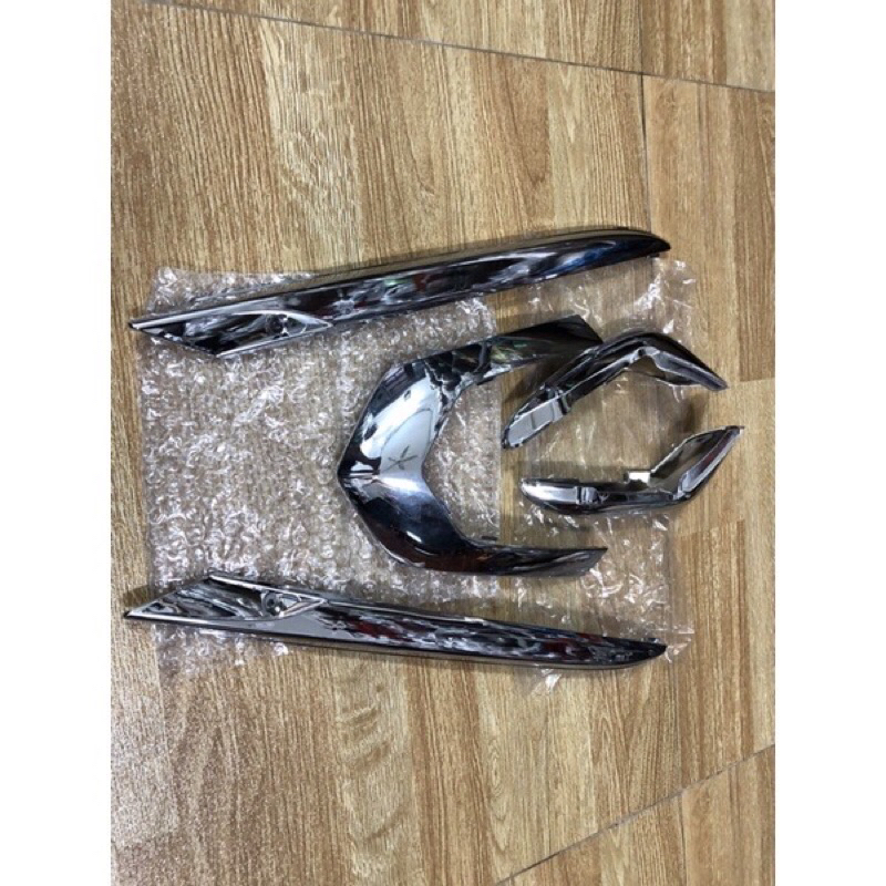 Trọn bộ 3 món Ốp mặt nạ đầu trên +Ốp nẹp sườn trước +Thanh nẹp sườn sau xe AB Air blade 2007->2010 (