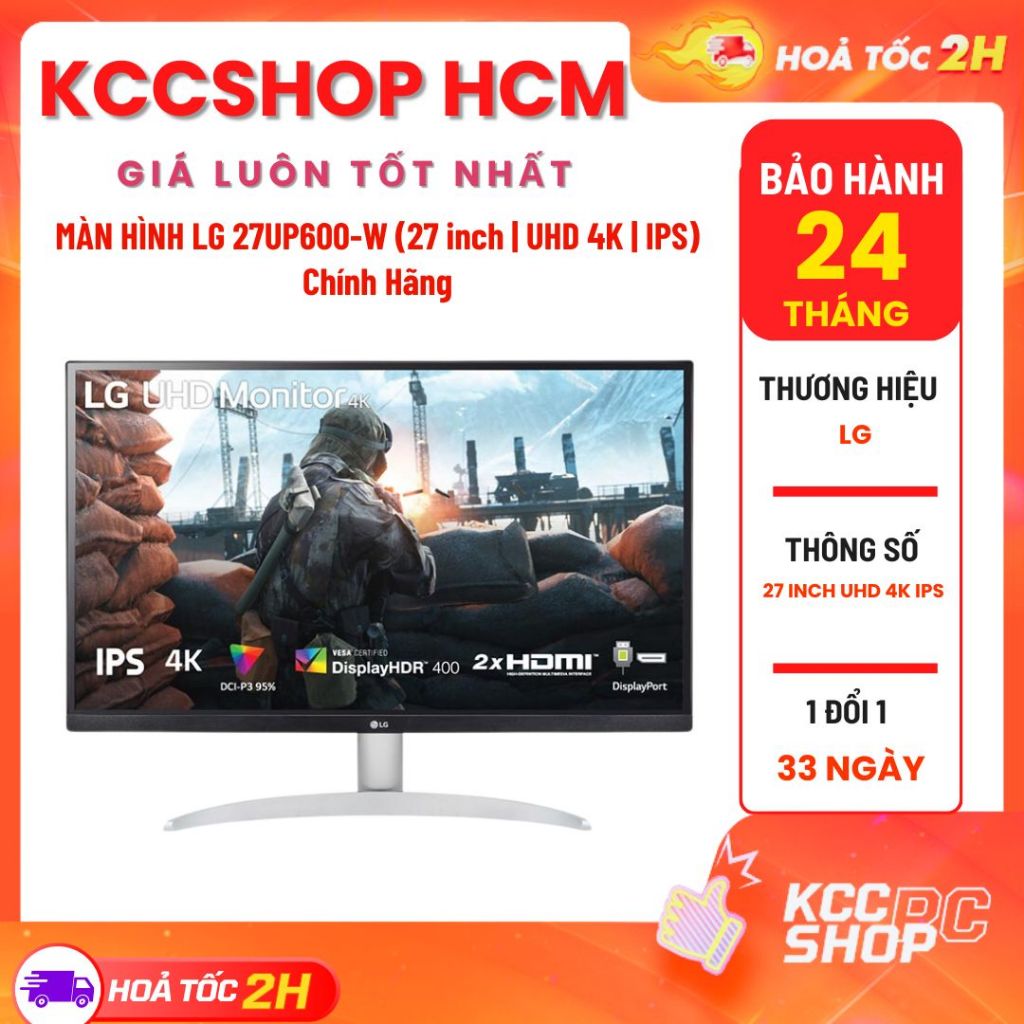 MÀN HÌNH LG 27UP600-W (27 inch | UHD 4K | IPS) - Chính Hãng 24 Tháng
