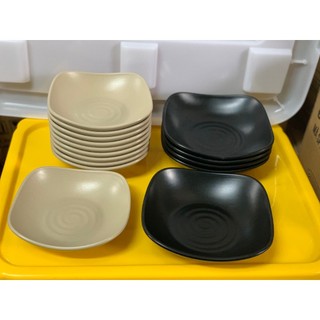 Combo 5 Đĩa nhựa vuông sâu Việt Nhật 2 size, Đĩa nhựa vuông sâu lòng, Bát đĩa nhựa ABS cao cấp