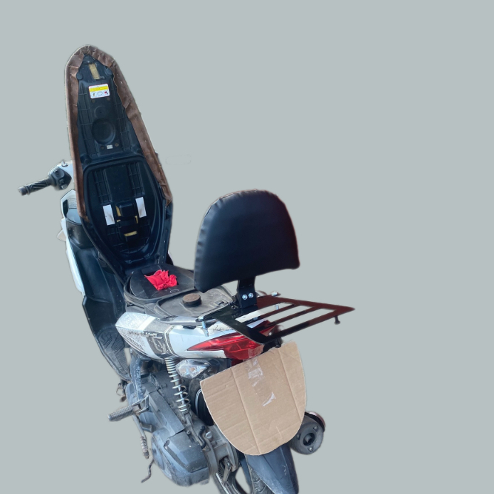 Ghế ngồi xe máy baga kết hợp tựa lưng baga wave baga ab...  ghế tựa lưng baga chở hàng xe máy
