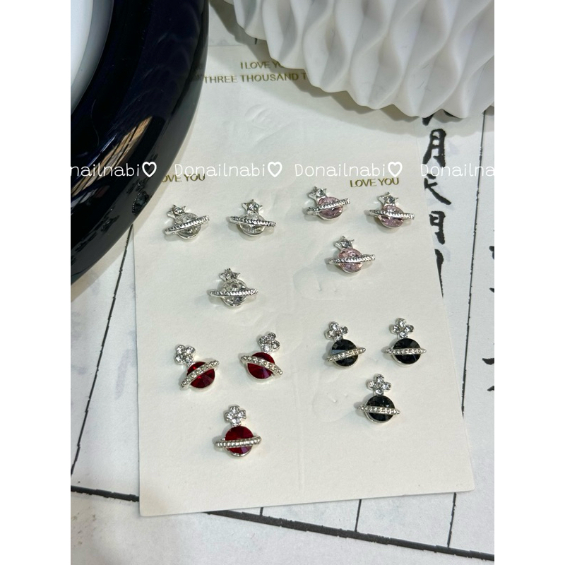 phụ kiện nails Charm hành tinh đính đá đủ màu trang trí móng mới