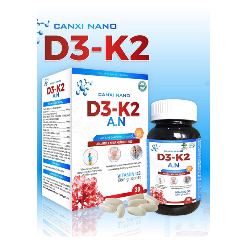 Canxi Nano D3-K2 A.N CHAI (H/30v) TD