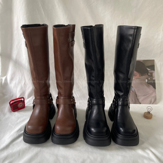 Giày Boot đế cao, cổ cao Pong Shoes- Full Box- Mã 1647