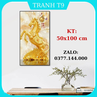 Tranh Treo Tường Mã Đáo Thành Công Canvas Tráng Gương Phong Thủy Trang Trí Nhà Cửa Phòng Ngủ Khách 1010054 50x100
