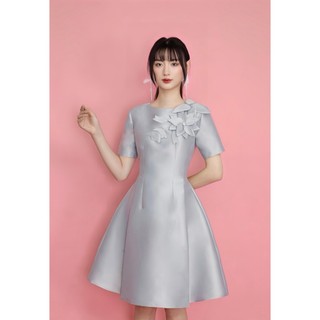 Đầm xòe xếp ly hoa vai tiểu thư - Angel V