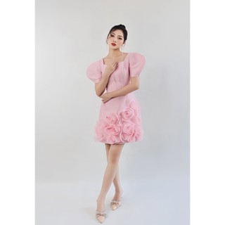 Đầm hồng hoa 3d tiểu thư - Angel V