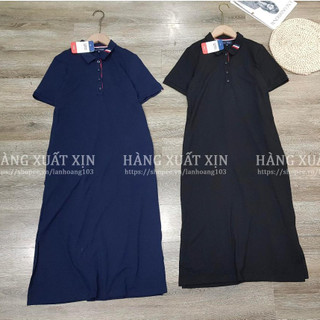Đầm váy midi Tomy cổ polo hàng xuất dư xịn