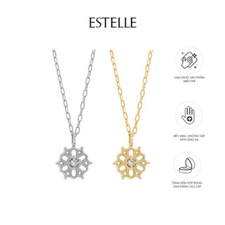 Dây chuyền vàng họa tiết hoa tròn ESTELLE
