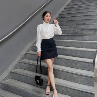 Chân váy thiết kế chữ A dáng ngắn túi hông thời trang Callene (XK780)